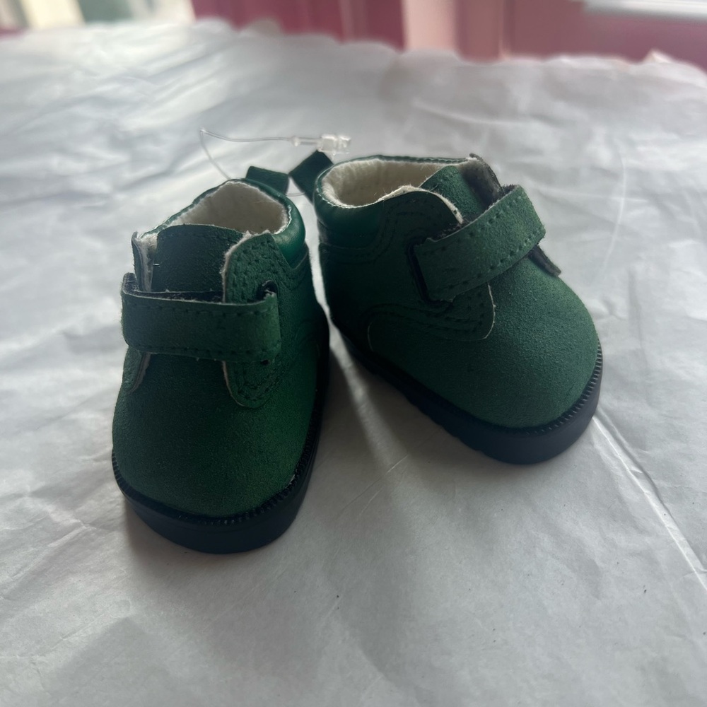 American Girl Forest Green Velcro Shoes Sneaker Boots for 18” doll